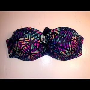 PINK multicolored, strapless bra